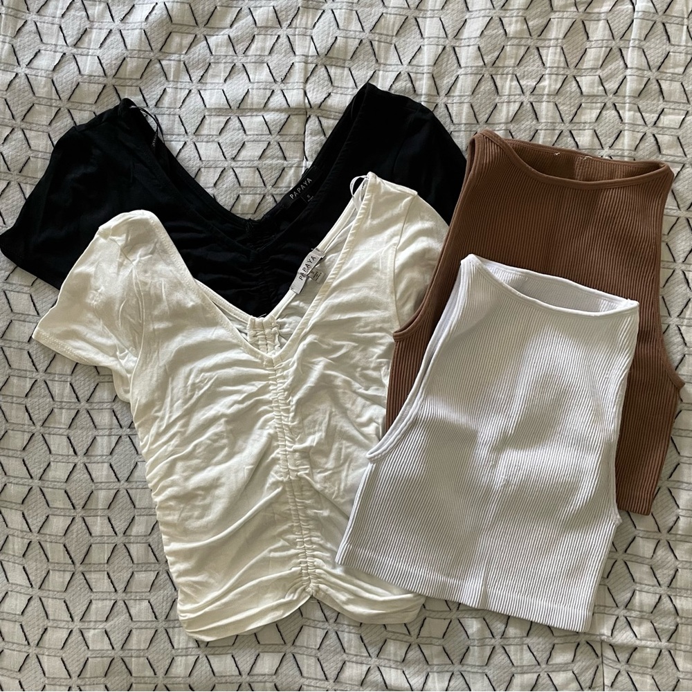 Set of crop tops that will elevate any look! 🤍